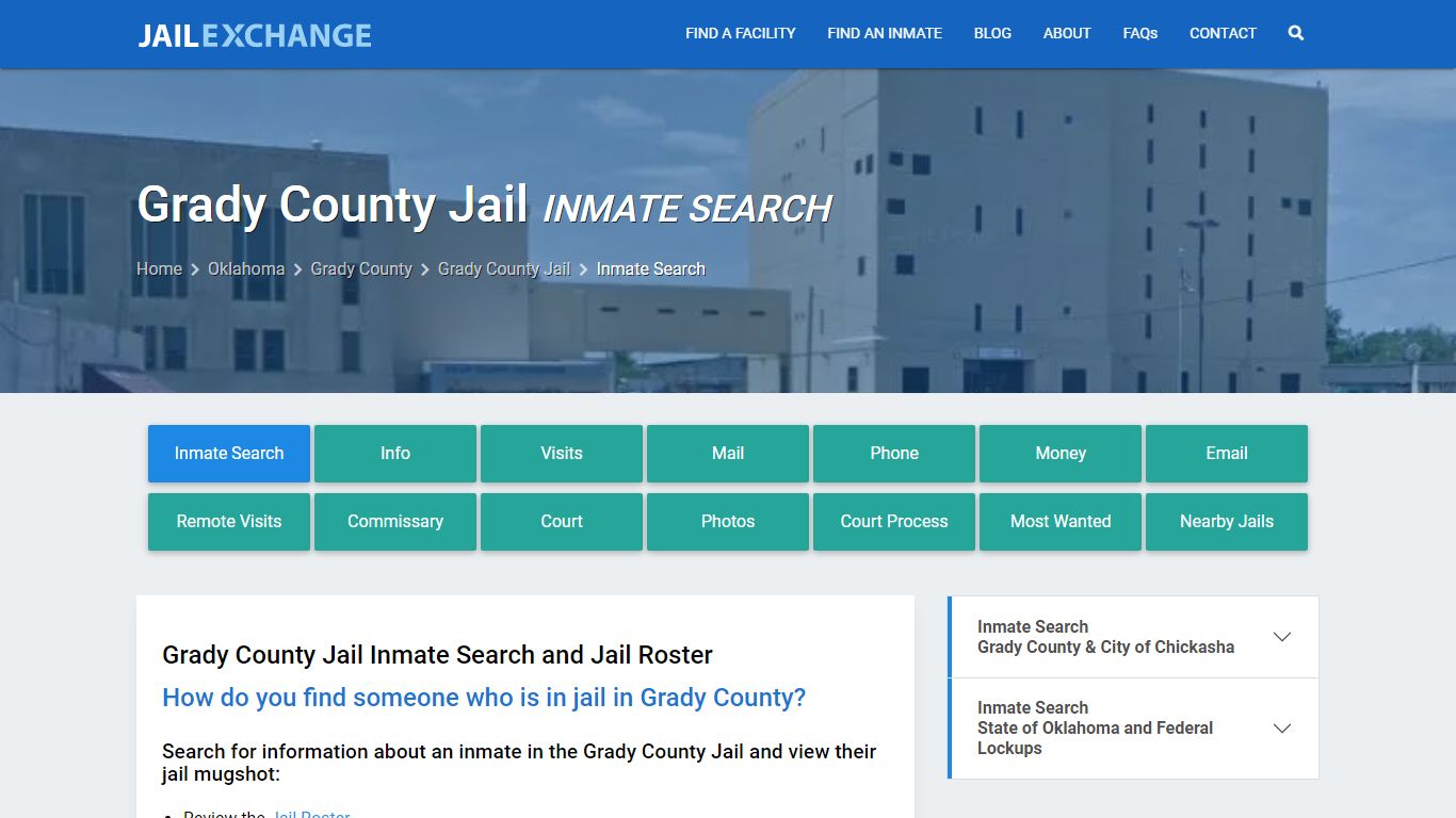 Inmate Search: Roster & Mugshots - Grady County Jail, OK