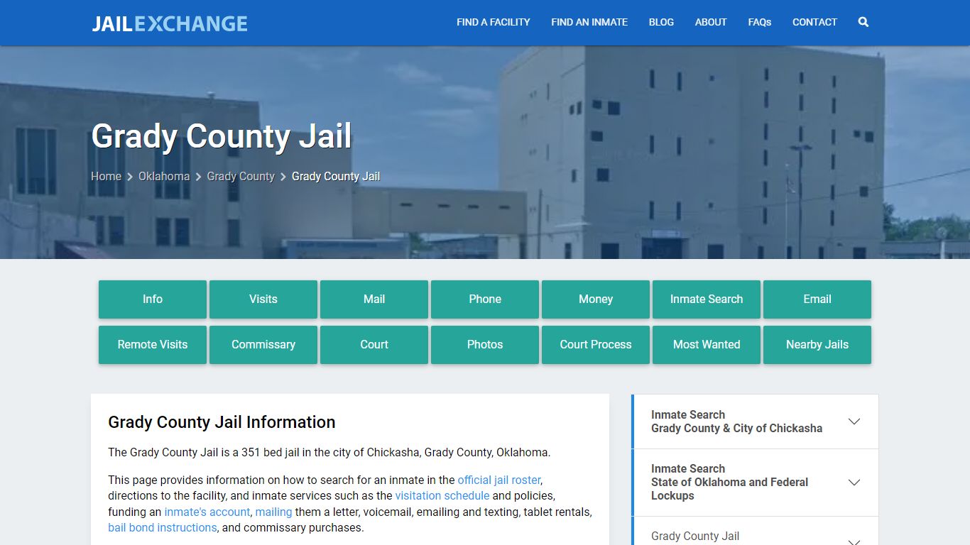 Grady County Jail, OK Inmate Search, Information